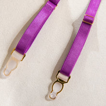 Cargar imagen en el visor de la galería, Amatista – Set de Encaje Púrpura con Liguero