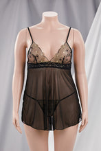 Cargar imagen en el visor de la galería, Encanto Nocturno - Babydoll Plus Size