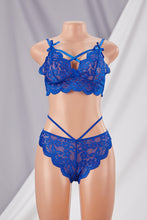 Load image into Gallery viewer, FLIRT BLUE| Conjunto de Lencería Azul Royal