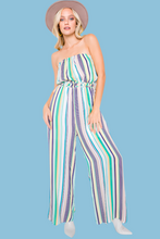 Load image into Gallery viewer, Green Stripes – Romper Strapless
