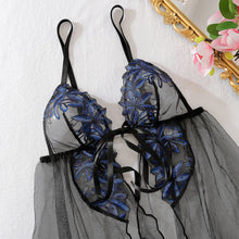 Load image into Gallery viewer, Flor de Zafiro – Set de Lencería Transparente

