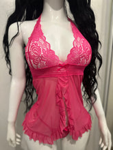 Cargar imagen en el visor de la galería, Dulce - Babydoll Rosa Plus Size
