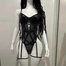 Load image into Gallery viewer, POKER | Body Negro de Encaje y Transparencias
