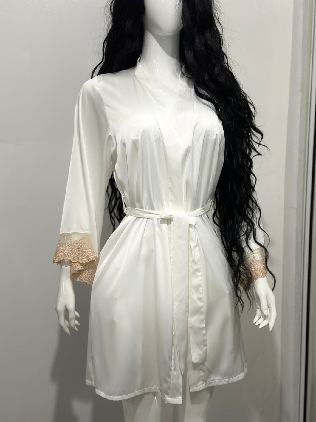 White Privé Luxe Satin Robe