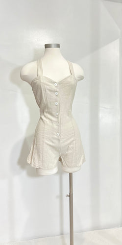 Romper Beige con Botones – Estilo Casual y Femenino