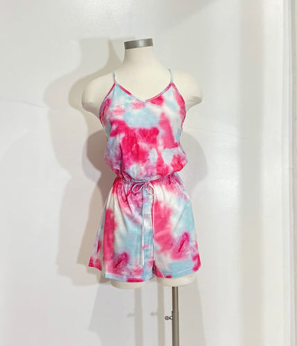 Romper Tie-Dye Rosa & Azul – Fresco y Divertido