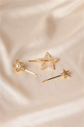 Shinning Star – Set de Hebillas Doradas en Forma de Estrella