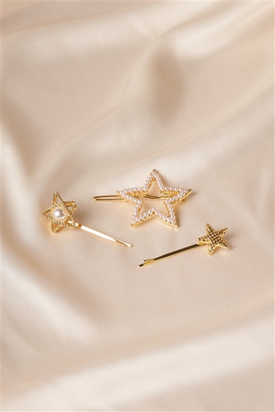 Shinning Star – Set de Hebillas Doradas en Forma de Estrella